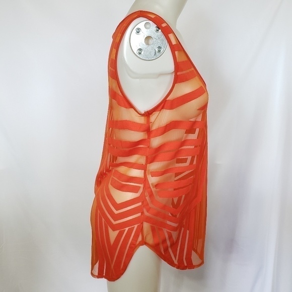 WORTHINGTON Orange Overlay Tank Size M NWT - Picture 3 of 6